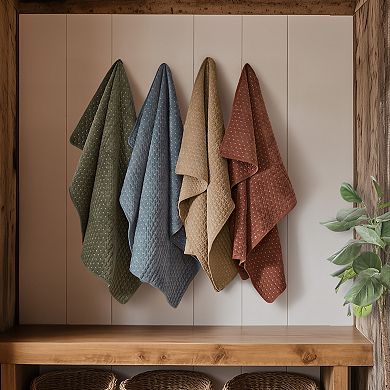 Levtex Home Velvet Stitch Chambray Quilt Throw Blanket