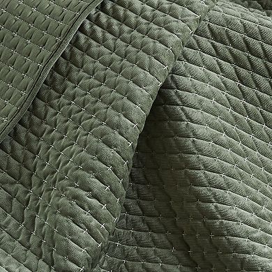 Levtex Home Velvet Stitch Chambray Quilt Throw Blanket