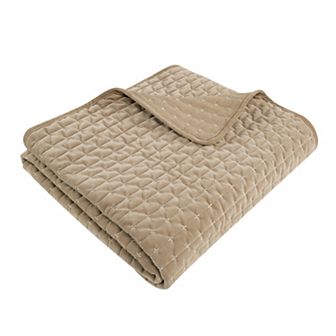 Levtex Home Velvet Stitch Chambray Quilt Throw Blanket