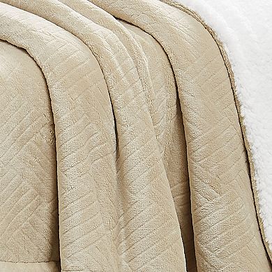 Truly Soft Basket Carved Faux Fur Throw Comforter