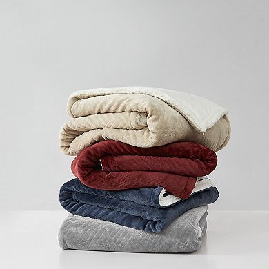 Truly Soft Basket Carved Faux Fur Throw Comforter