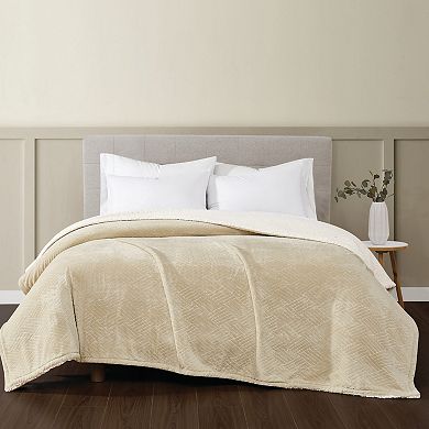 Truly Soft Basket Carved Faux Fur Throw Comforter