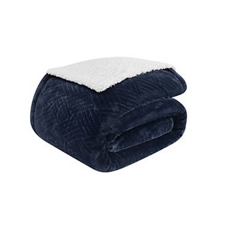 Truly Soft Basket Carved Faux Fur Throw Comforter