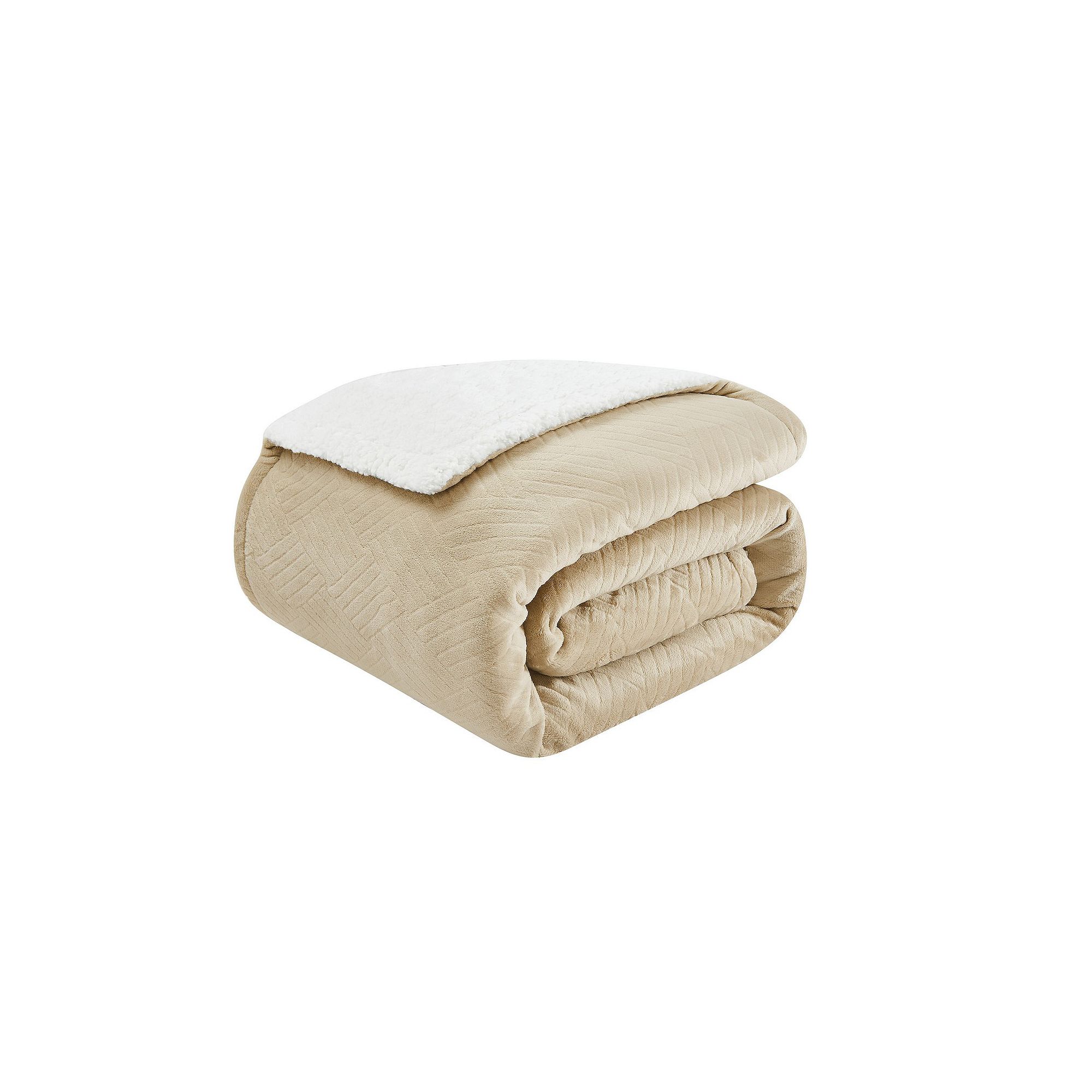 Truly Soft Basket Carved Faux Fur Throw Comforter