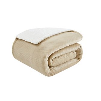 Truly Soft Basket Carved Faux Fur Throw Comforter