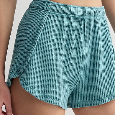 Juniors' SO® Waffle High Rise Dolphin Shorts