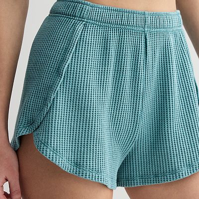 Juniors' SO® Waffle High Rise Dolphin Shorts