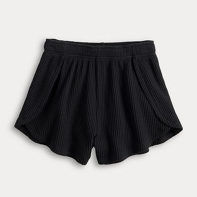 Juniors' SO® Waffle High Rise Dolphin Shorts