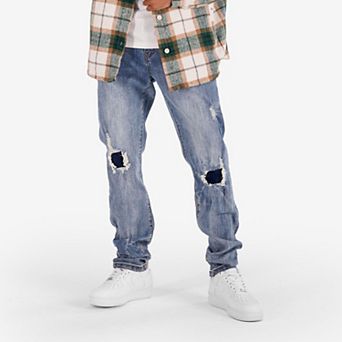 Men's Caliber Denim Co. Phantom Destructed 5-Pocket Blue Jeans