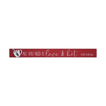 Parisloft All You Need Is Love & Hot Cocoa Wooden Tabletop Sign