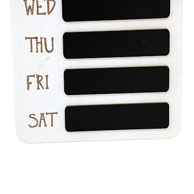 Parisloft Farmhouse Wood Weekly Menu Planner - Wood Chalkboard for Kitchen and Dining Room,18"H