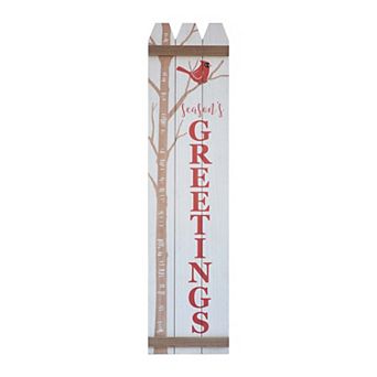 Parisloft Season's Greetings Wood Wall Plaque
