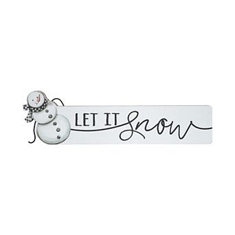 Parisloft Let It Snow Wood Christmas Tabletop Decor