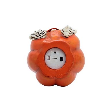 Parisloft Halloween Skeleton Ghost and Pumpkin Miniature Figurine with LED - Boo, 8.7"H