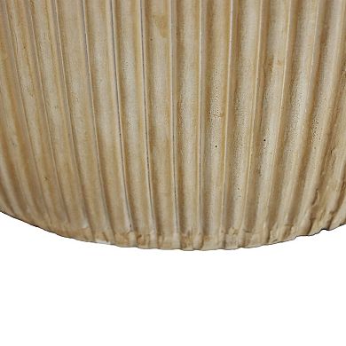 Parisloft Boho Accent Round End Table - 15.7"Dia. x 20.5"H