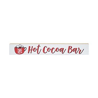 Parisloft Hot Cocoa Bar Sign Wooden Tabletop Sign