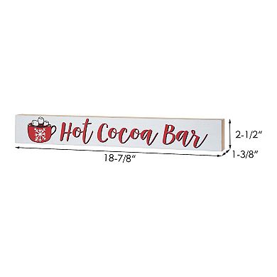 Parisloft Hot Cocoa Bar Sign Wooden Tabletop Sign
