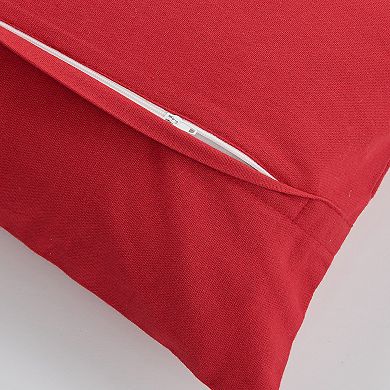 Madeleine Home Decorative Red Snowflake Holiday Throw Pillow