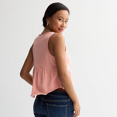 Juniors' SO® Relaxed Babydoll Tank Top