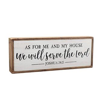 Parisloft Serve The Lord Wood Rustic Wall Sign, Christian Decor, Bible Verse Sign