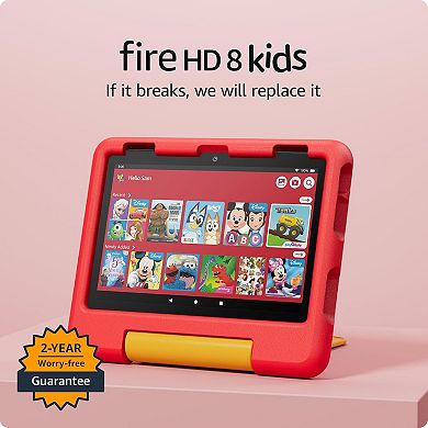 Amazon Fire HD 8 Kids Tablet - Red, Pink