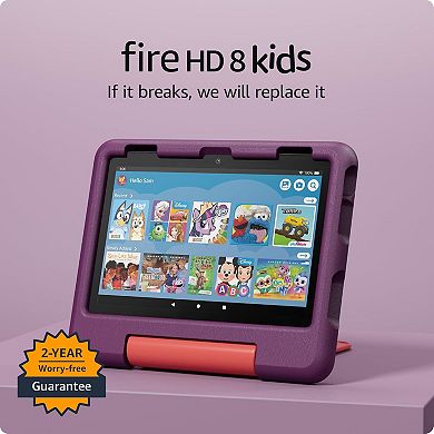 Amazon Fire HD 8 Kids Tablet - Blue, Purple