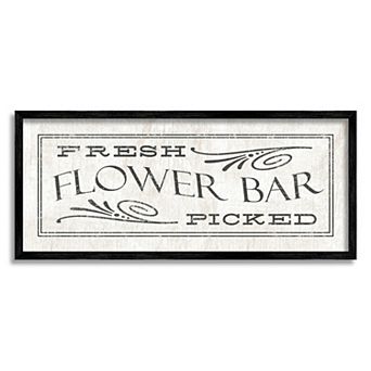 Stupell Home Decor Fresh Picked Flower Bar Wall Decor