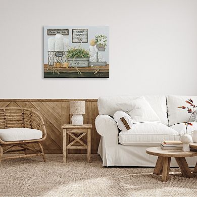 Stupell Home Decor Country Washroom Counter Still Life Wall Decor
