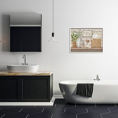 Stupell Home Decor Uplifting Bathroom Spa Relax Scene Wall Decor
