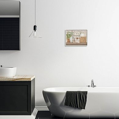 Stupell Home Decor Uplifting Bathroom Spa Relax Scene Wall Decor