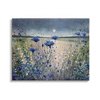 Stupell Home Decor Moon over Blooming Flowers Wall Decor