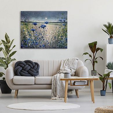 Stupell Home Decor Moon over Blooming Flowers Wall Decor