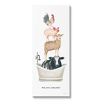 Stupell Home Decor Wash, Scrub, Rinse, Repeat Animals Wall Decor