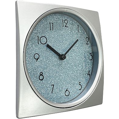Glittery Blue Clock Table Decor
