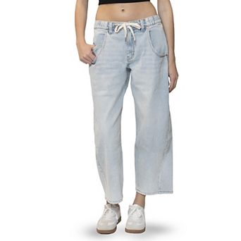 Juniors' madden girl Drawstring Barrel Jeans