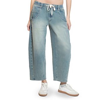 Juniors' madden girl Drawstring Barrel Jeans