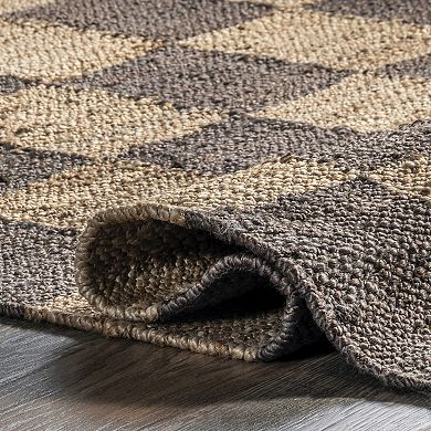 nuLOOM Christana Traditional Checkered Jute Area Rug