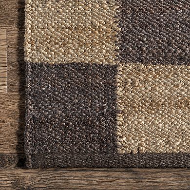 nuLOOM Christana Traditional Checkered Jute Area Rug