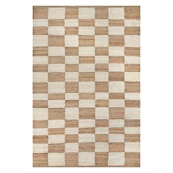 nuLOOM Izara Checkered Jute Area Rug