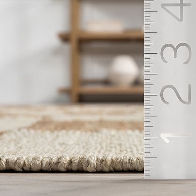 nuLOOM Izara Checkered Jute Area Rug