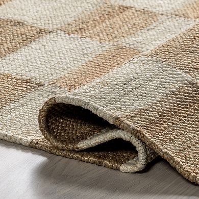 nuLOOM Izara Checkered Jute Area Rug