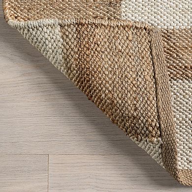 nuLOOM Izara Checkered Jute Area Rug