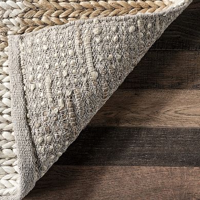 nuLOOM Chaya Diamond Striped Jute Blend Area Rug