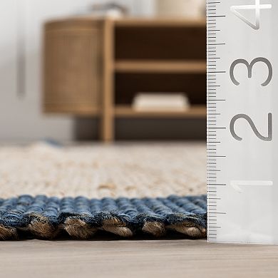 nuLOOM Bronwyn Farmhouse Bordered Jute Blend Area Rug