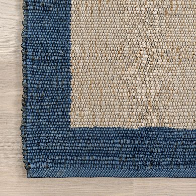 nuLOOM Bronwyn Farmhouse Bordered Jute Blend Area Rug