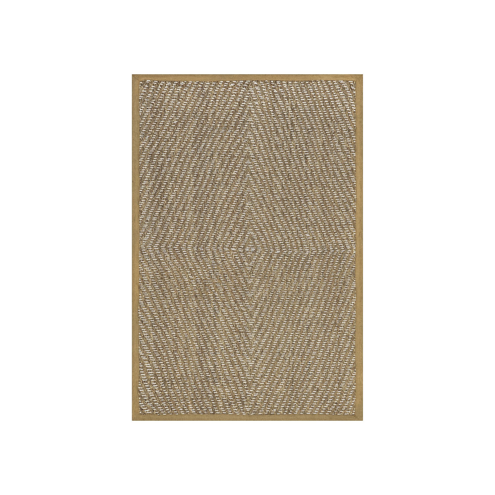 nuLOOM Meara Geometric Striped Seagrass Area Rug, Beige