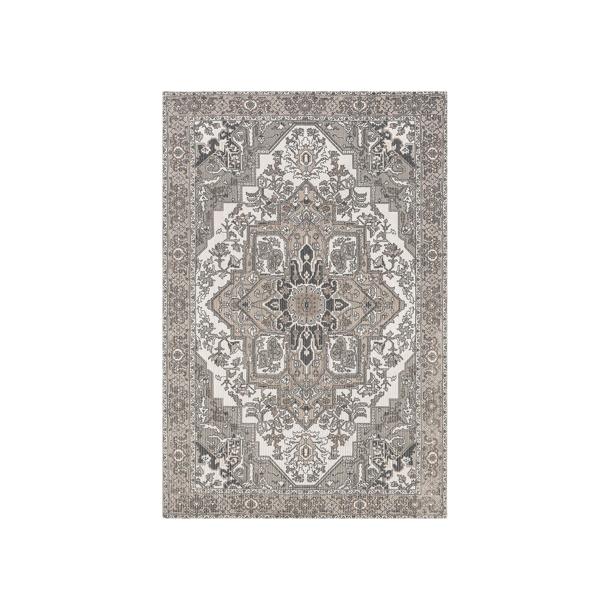 nuLOOM Sausha Traditional Medallion Indoor / Outdoor Area Rug, Gray