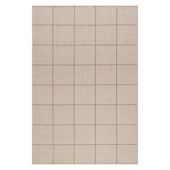 nuLOOM Calandra Minimalist Checkered Machine Washable Area Rug