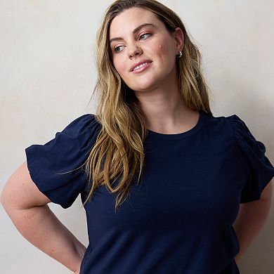 Plus Size LC Lauren Conrad Bubble Sleeve Tee