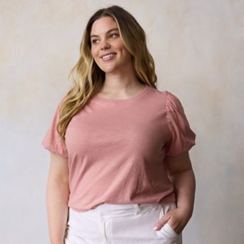 Plus Size LC Lauren Conrad Bubble Sleeve Tee